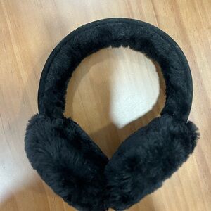 UGG Black Furry Earmuffs